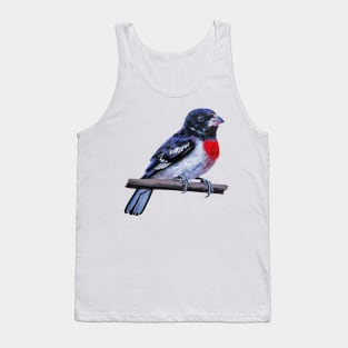 Rose Breasted Grosbeak bird painting (no background) Tank Top